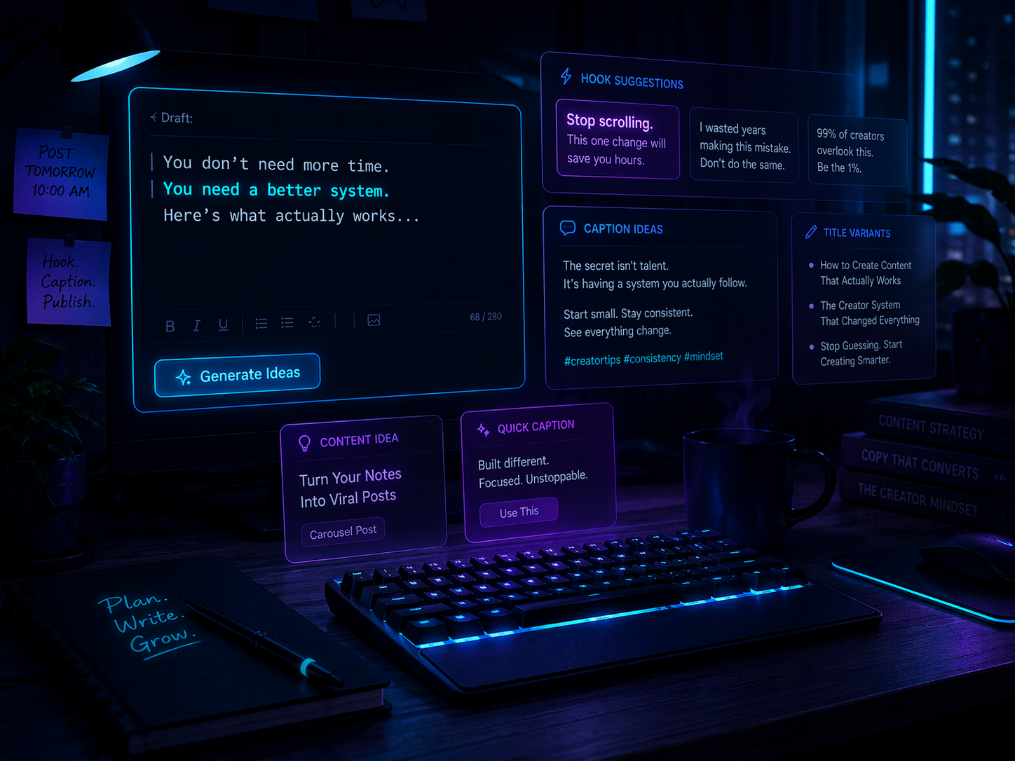 Texty cinematic interface preview